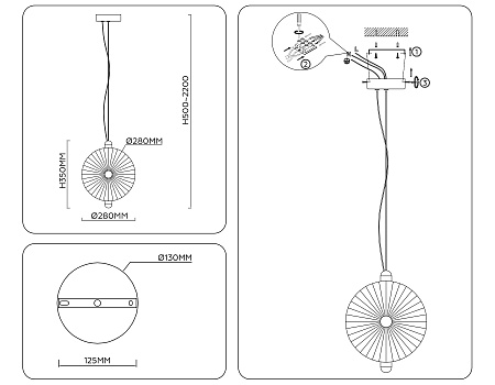 Люстра подвесная светодиодная Ambrella light High light LH31145 Люстра подвесная светодиодная Ambrella light High light LH31145