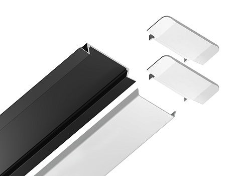 Встраиваемый профиль для ленты Ambrella light ILLUMINATION GP1100BK