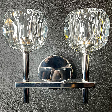 Бра Imperiumloft RH Boule de Cristal Double Sconce Chrome 44.867 156049-22 Бра Imperiumloft RH Boule de Cristal Double Sconce Chrome 44.867 156049-22