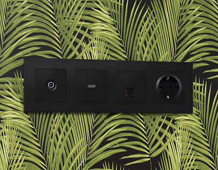 Лицевая панель для компьютерной/телефонной розетки RJ-45/RJ-11 QUANT Ambrella Volt ALFA AP8120 Лицевая панель для компьютерной/телефонной розетки RJ-45/RJ-11 QUANT Ambrella Volt ALFA AP8120