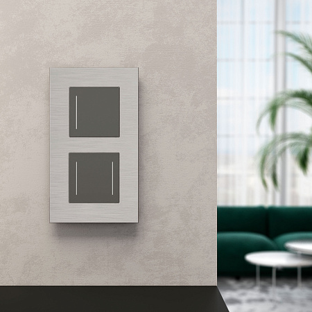 Рамка на 2 поста Werkel AluMax алюминий W0023506 a066327 Рамка на 2 поста Werkel AluMax алюминий W0023506 a066327