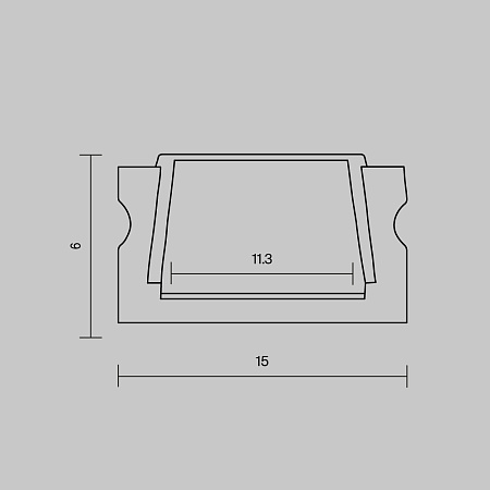 Алюминиевый профиль накладной Maytoni ALM-001-B-2M 631003