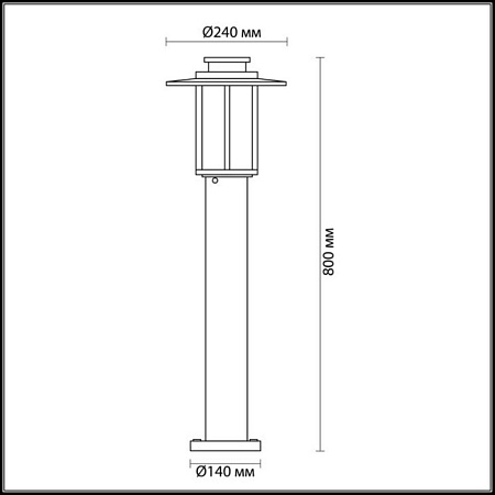 Парковый светильник Odeon Light Mito 4047/1F