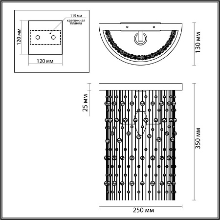 Настенный светильник Odeon Light Raini 4845/1W