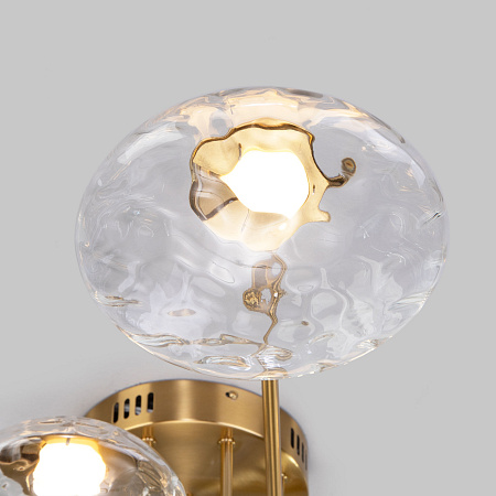 Люстра потолочная светодиодная Eurosvet Ripple 50389 LED латунь a069026 Люстра потолочная светодиодная Eurosvet Ripple 50389 LED латунь a069026