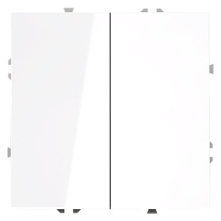 Выключатель встраиваемый VOLTUM S70 двухклавишный (белый глянцевый) VLS020101 Выключатель встраиваемый VOLTUM S70 двухклавишный (белый глянцевый) VLS020101