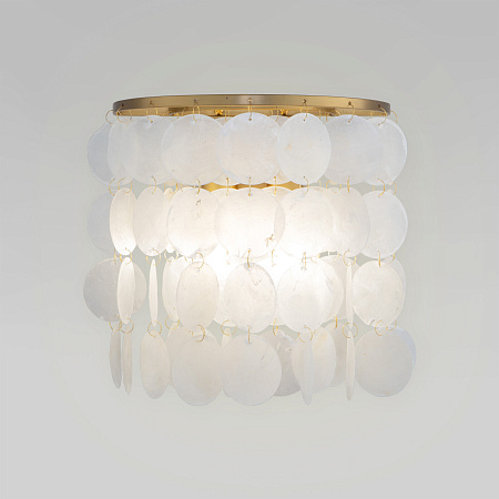 Светильник настенный Eurosvet Sandra 60084/2 латунь/перламутр a071169