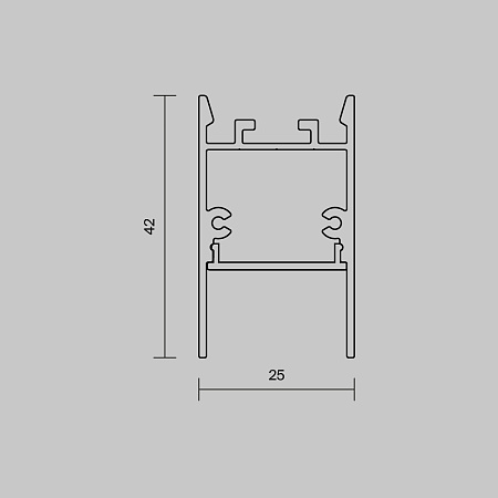 Алюминиевый профиль накладной-подвесной Maytoni ALM-2542-B-2M 633010