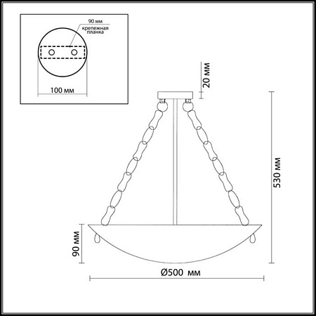 Подвесная люстра Odeon Light Velute 2094/5C