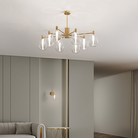 Люстра на штанге Eurosvet Magma 60175/8 латунь a069323 Люстра на штанге Eurosvet Magma 60175/8 латунь a069323