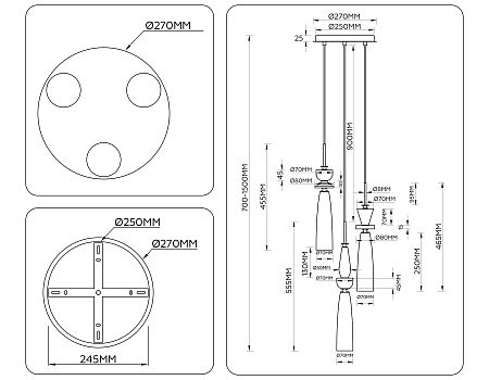 Светильник подвесной Ambrella light High light LH75367 Светильник подвесной Ambrella light High light LH75367