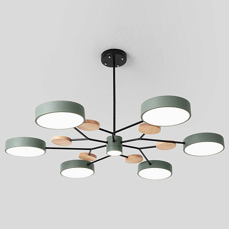 Люстра на штанге светодиодная Imperiumloft MEADE 7 lamps Green MEADE-01 207864-26