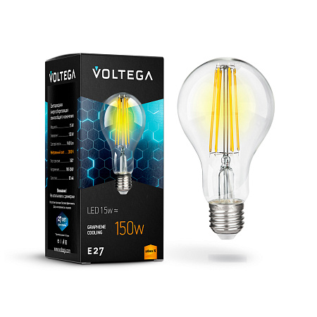 Филаментная лампа Voltega General E27 15W 2800K 7104