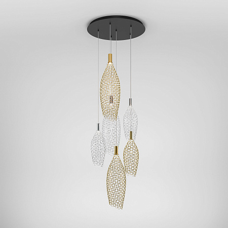 Светильник подвесной светодиодный Eurosvet Ruche 90352/6 золото/хром a069061 Светильник подвесной светодиодный Eurosvet Ruche 90352/6 золото/хром a069061