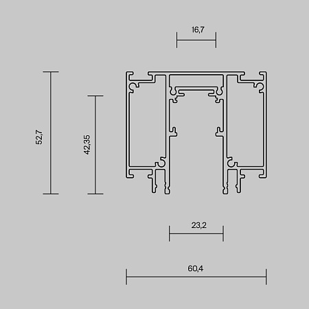 Шинопровод встраиваемый для натяжного потолка Maytoni Exility TRX034D-422W