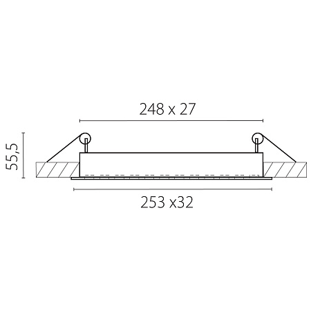 Светильник встраиваемый светодиодный Lightstar Guarda 080346 Светильник встраиваемый светодиодный Lightstar Guarda 080346
