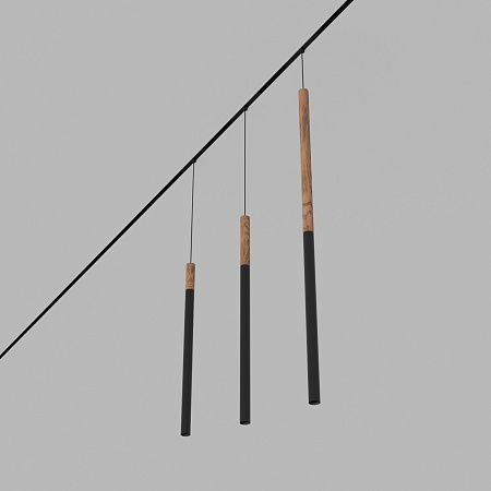 Трековый магнитный светильник светодиодный Ledron Sagi-012-Wooden-175-Black