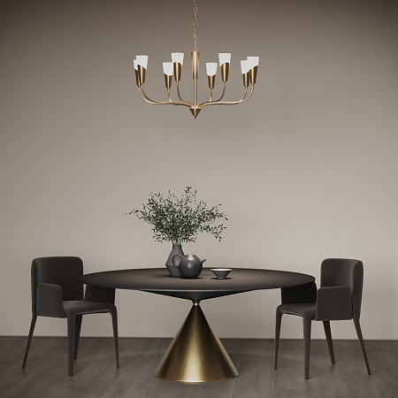 Люстра подвесная Eurosvet Rhyton 60167/8 латунь a068281 Люстра подвесная Eurosvet Rhyton 60167/8 латунь a068281