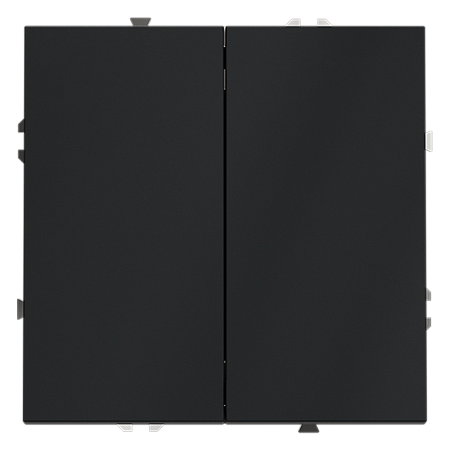 Выключатель с самовозвратом встраиваемый VOLTUM S70 двухклавишный (графит) VLS020607 Выключатель с самовозвратом встраиваемый VOLTUM S70 двухклавишный (графит) VLS020607