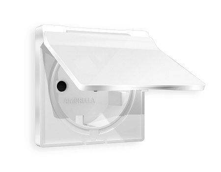 Лицевая панель для электрической розетки с заземлением со шторками и крышкой IP44 QUANT Ambrella Volt ALFA AP1080 Лицевая панель для электрической розетки с заземлением со шторками и крышкой IP44 QUANT Ambrella Volt ALFA AP1080