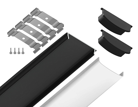 Накладной гибкий профиль для светодиодной ленты Ambrella light ILLUMINATION GP1600BK