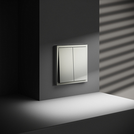 Выключатель встраиваемый VOLTUM S70 двухклавишный (сталь) VLS020105 Выключатель встраиваемый VOLTUM S70 двухклавишный (сталь) VLS020105