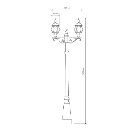 Уличный парковый светильник Elektrostandard Farola NLG99HL004 черный a025750