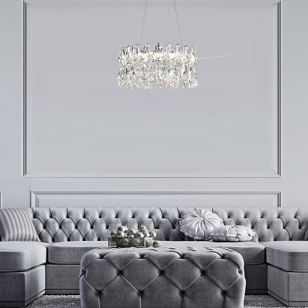 Люстра подвесная светодидная Bogates Marvel 90370/1 Strotskis хром Люстра подвесная светодидная Bogates Marvel 90370/1 Strotskis хром