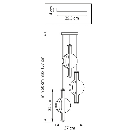 Светильник подвесной светодиодный Lightstar Botto 800133