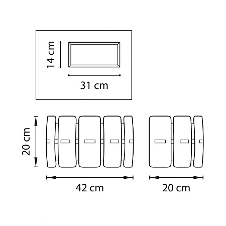 Настенный светильник Lightstar Lamella 801626
