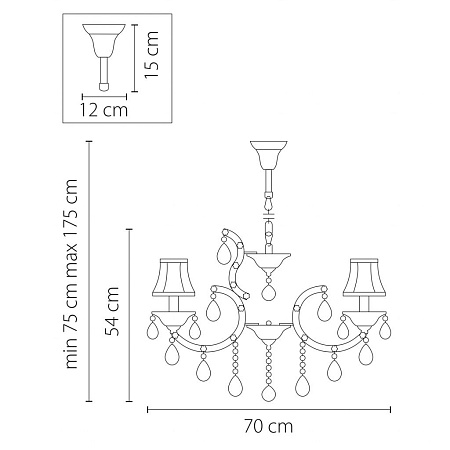 Подвесная люстра Osgona Princia 726081