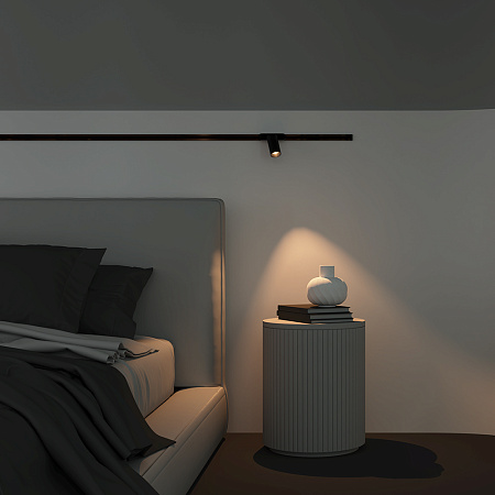 Трековый магнитный светодиодный светильник Maytoni Radity Focus LED TR103-1-12W3K-M-B Трековый магнитный светодиодный светильник Maytoni Radity Focus LED TR103-1-12W3K-M-B