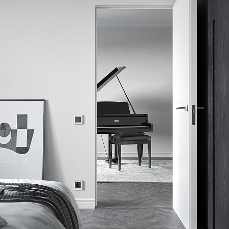 Рамка на 1 пост Werkel Split белый/черный, soft-touch W0013068 a067988