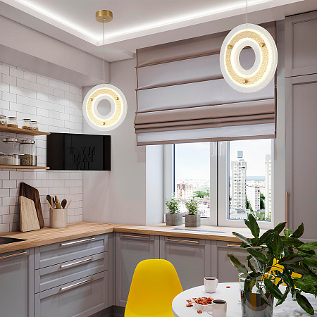 Светильник подвесной светодиодный Crystal Lux DIEGO SP25W LED BRASS Светильник подвесной светодиодный Crystal Lux DIEGO SP25W LED BRASS