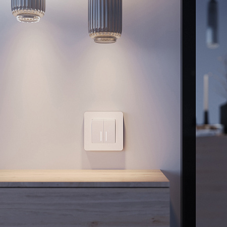 Рамка на 1 пост Werkel Split белый/черный, soft-touch W0013068 a067988