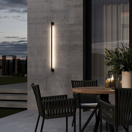 Уличный настенный светодиодный светильник Elektrostandard Argos (35121/D) черный a069887