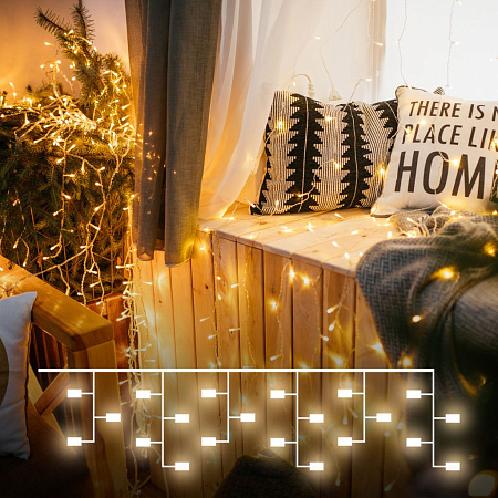 Гирлянда Eurosvet 200-001 теплый белый a056070 Гирлянда Eurosvet 200-001 теплый белый a056070