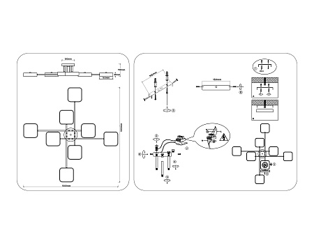 Люстра потолочная светодиодная Ambrella light FL516346