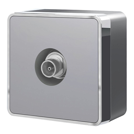 ТВ-розетка оконечная серебряная Werkel Gallant W5083006 4690389167201 a052778