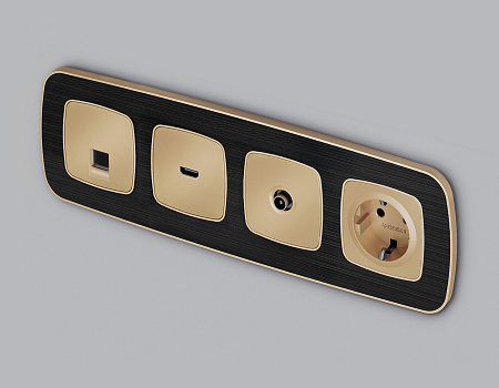 Лицевая панель для электрической розетки с заземлением со шторками QUANT Ambrella Volt OMEGA OP6070 Лицевая панель для электрической розетки с заземлением со шторками QUANT Ambrella Volt OMEGA OP6070