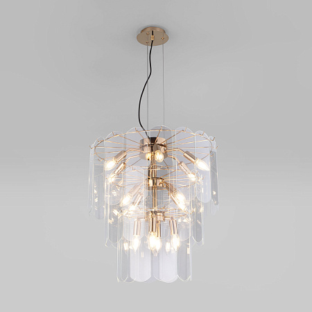 Люстра подвесная Eurosvet Claire 60171 золото a069012 Люстра подвесная Eurosvet Claire 60171 золото a069012
