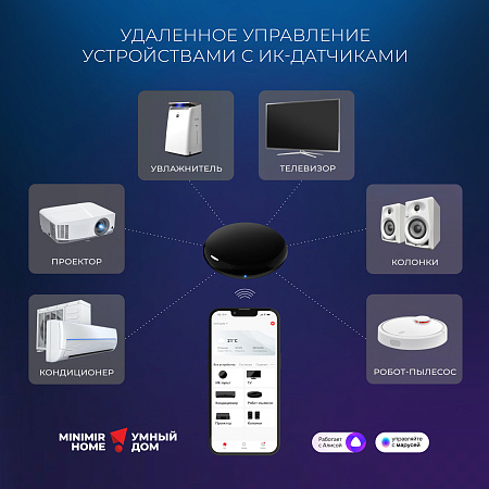 Умный инфракрасный пульт дистанционного управления Elektrostandard RC004 черный a061040