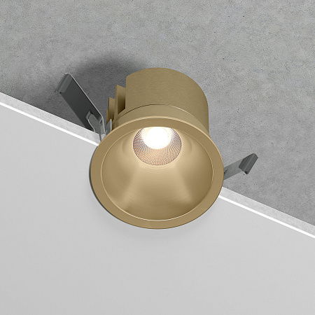 Светильник встраиваемый светодиодный Elektrostandard Forte 25071/LED 15W 4000K латунь a069411