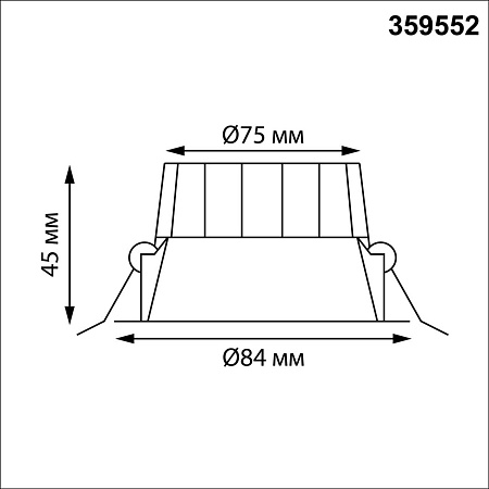 Светильник встраиваемый светодиодный Novotech CLARA 359552 Светильник встраиваемый светодиодный Novotech CLARA 359552