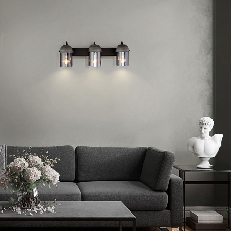 Спот Eurosvet Mars 20122/3 черный/тертый серый a052952