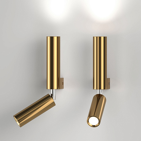 Спот светодиодный Eurosvet Pitch 40020/1 LED латунь a061310 Спот светодиодный Eurosvet Pitch 40020/1 LED латунь a061310