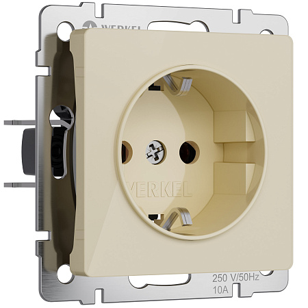 Розетка с заземлением и шторками Werkel айвори W1171143 Розетка с заземлением и шторками Werkel айвори W1171143
