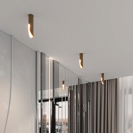 Светильник потолочный светодиодный Elektrostandard Apex 25113/LED латунь a068291 Светильник потолочный светодиодный Elektrostandard Apex 25113/LED латунь a068291