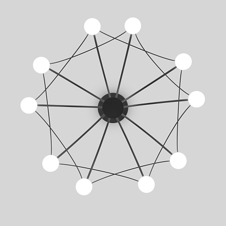 Люстра подвесная светодиодная Eurosvet Ragno 90034/10 LED черный a069301 Люстра подвесная светодиодная Eurosvet Ragno 90034/10 LED черный a069301