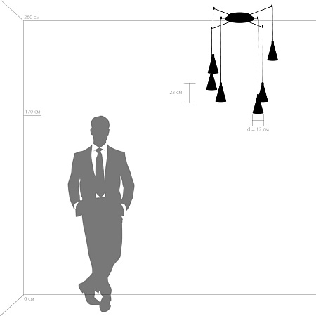Подвесная люстра Lightstar Cone 757066 Подвесная люстра Lightstar Cone 757066